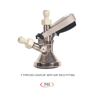 F type keg coupler with 3/8*5/8 DM Fitting (Copy)