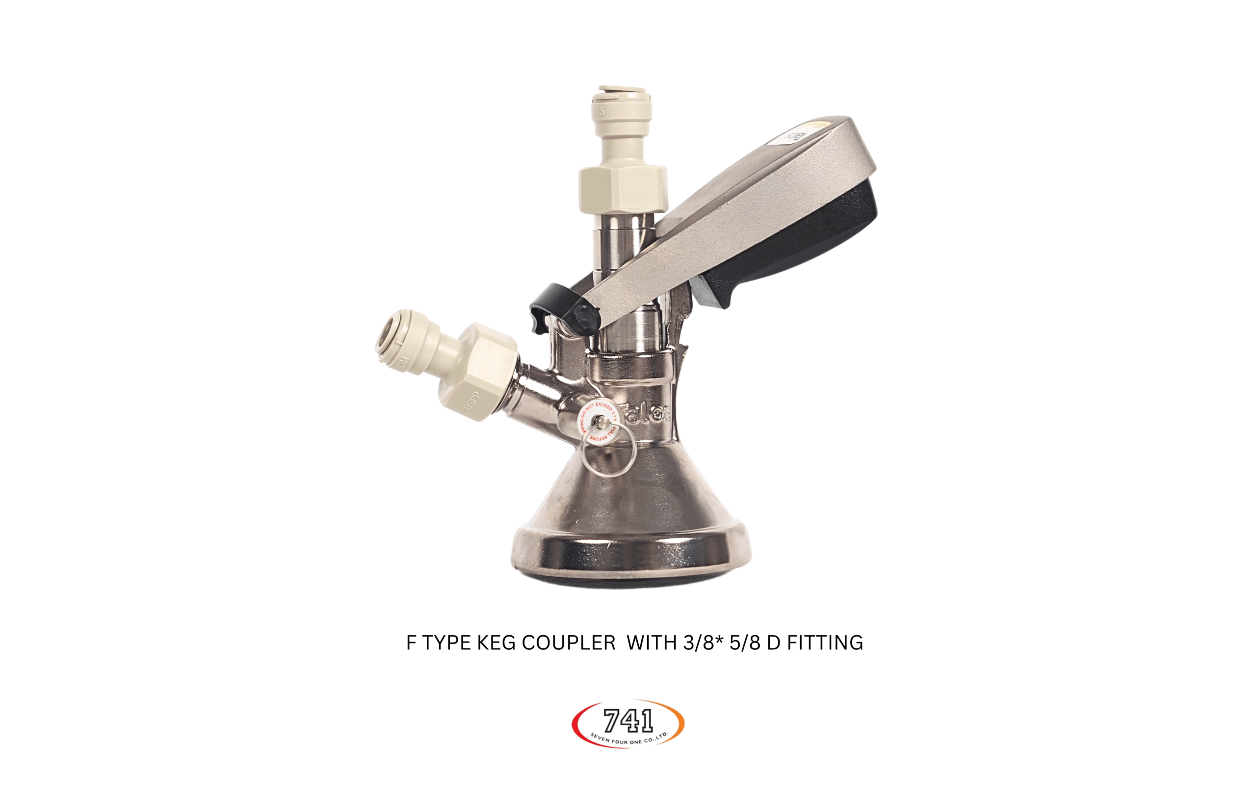F type keg coupler with 3/8*5/8 DM Fitting (Copy)