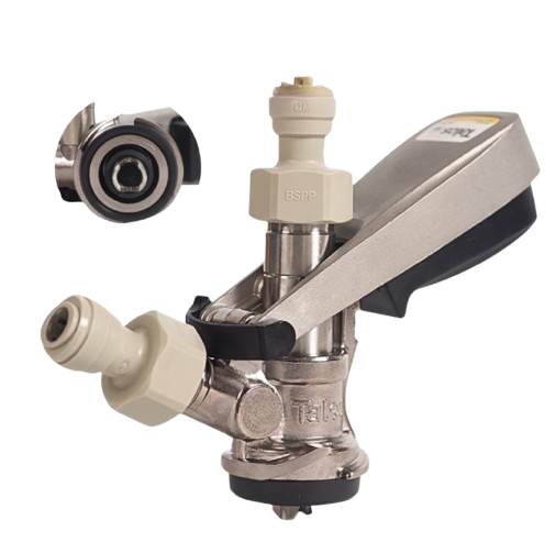 S SYSTEM KEG COUPLER-BRASS BODY<p class="order_no_style">1025601</p><p class="text_order_style">S-type Keg coupler,Brass body material,Nickel plated surface</p>